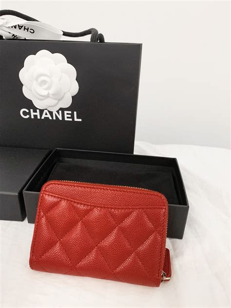 red caviar chanel zip coin purse photos|New authentic Chanel Caviar Quilted Zip Around Classic Coin Purse.